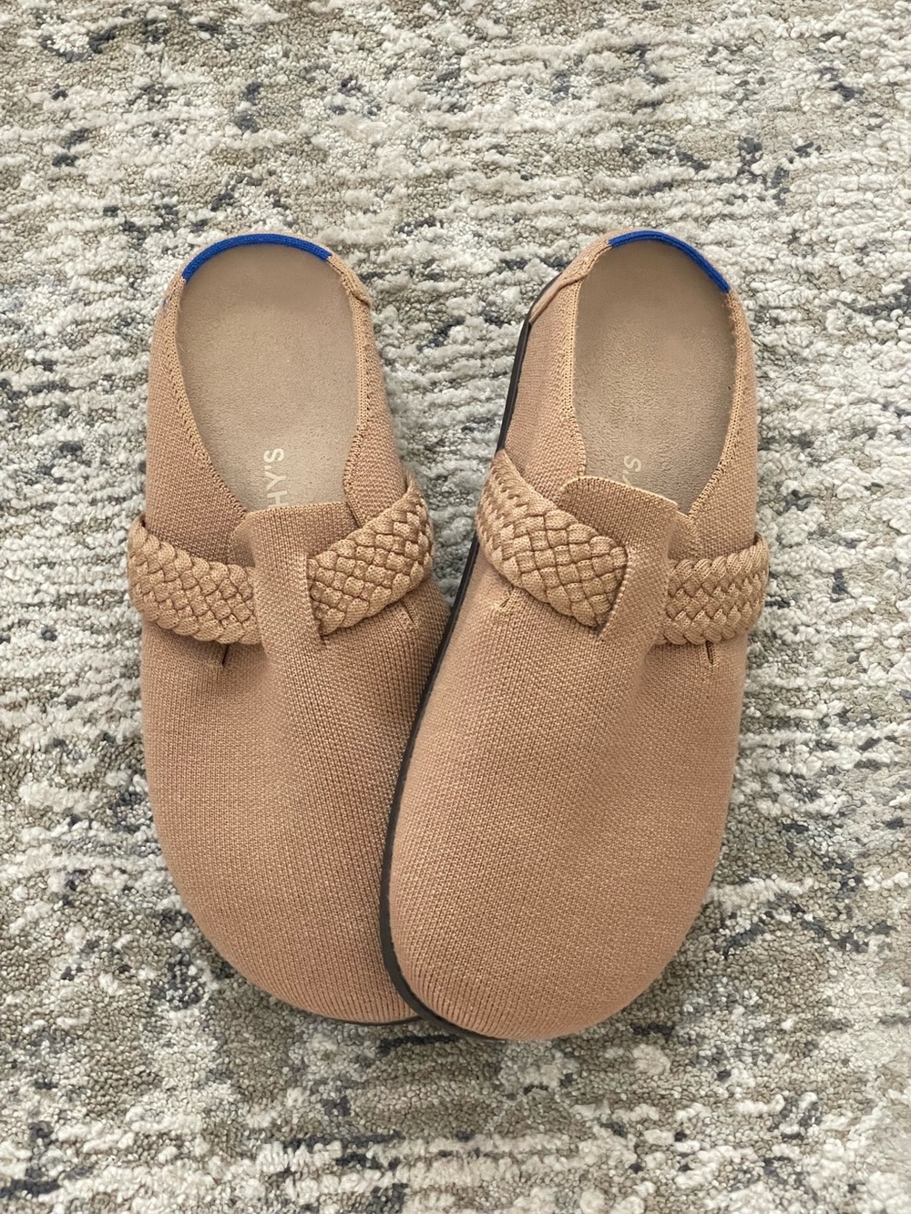 Rothy’s Braid Clog Camel Merino Wool Butternut Beige Size 9